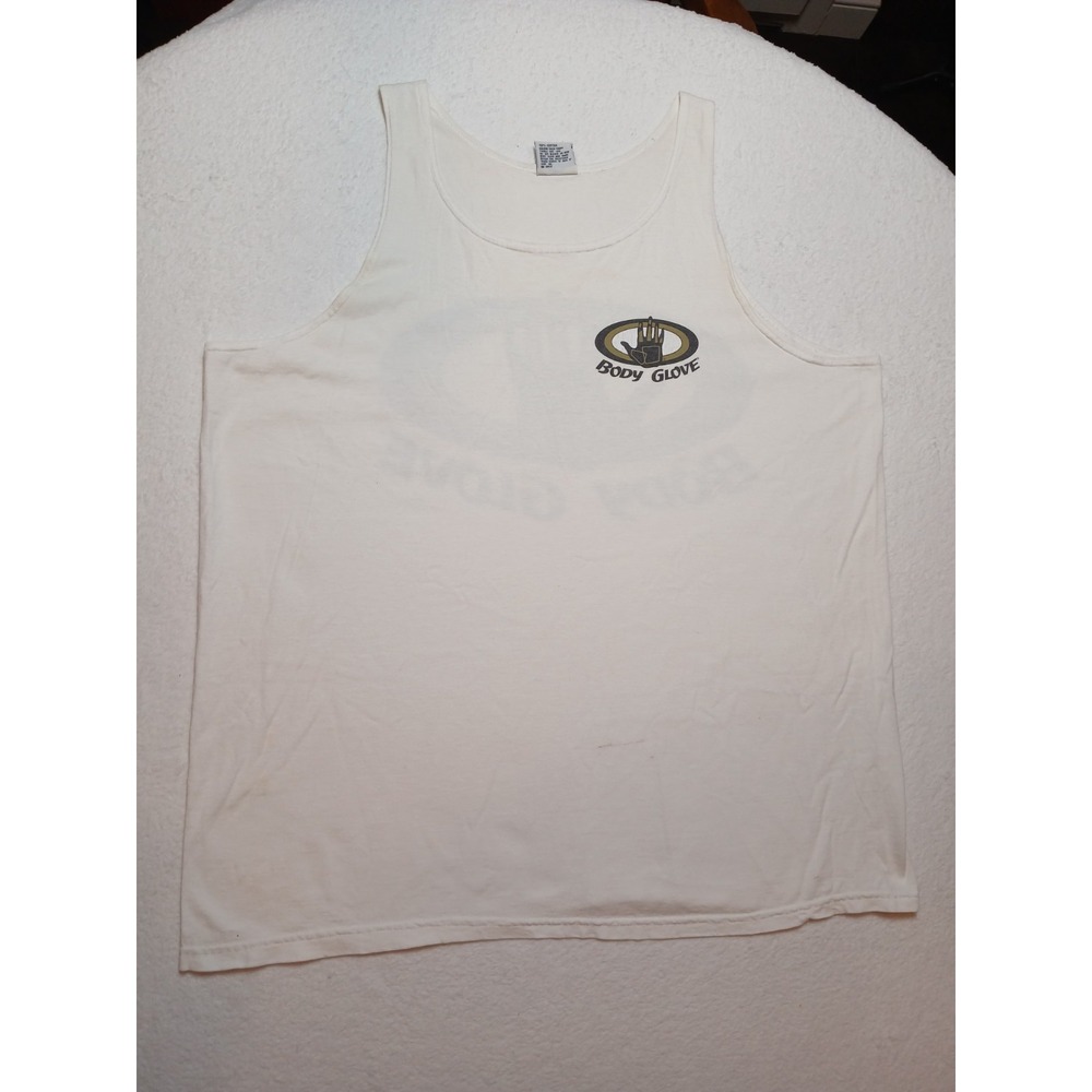 Vtg 1996 Body Glove Tank Top Mens XL White Surf Skate Made In USA 90s Graphic